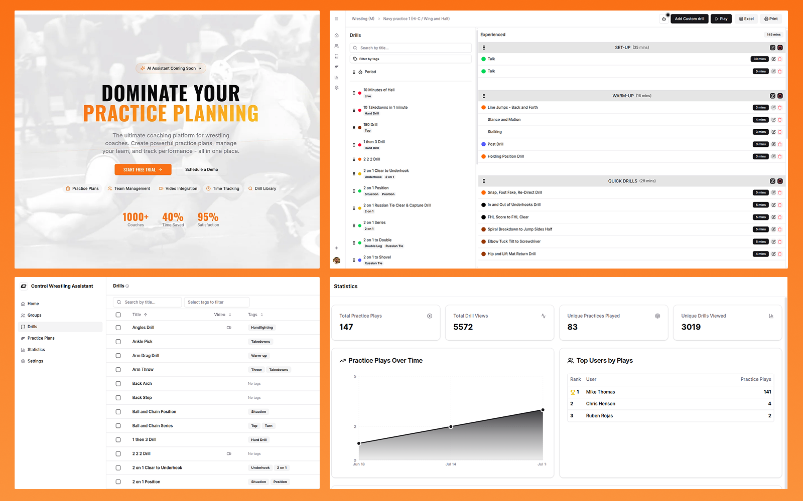 Control Wrestling Assistant landing page